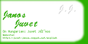 janos juvet business card